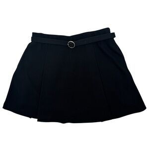 OGL Move Belted A-Line Mid-Rise Mini Skirt With Built In Shorts Sz S Black